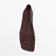 Massimo Dutti Women's Soft Square Toe Flat Ballet Shoes