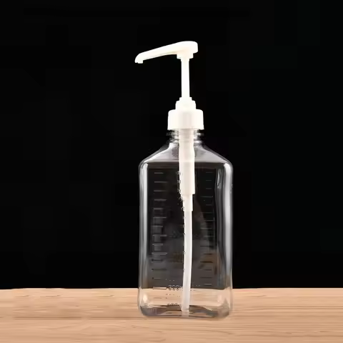 5/8/10CC Liquid Dispenser With Scale Coffee Syrup Bee Drip Bottle With Hydraulic Pump And Nozzle Hea