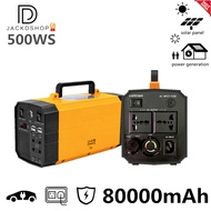 Es500c Portable Outdoor generator 80000mAh 500W UPS Emergency Power laptop powerbank power station solar inverter Pure Sine Wave 60hz Jackdshop