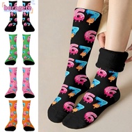BORAGETE 67 Meme Crew Long Socks, Warm Breathable 67 Meme Ice Cream Socks, Funny Cotton Lightweight 