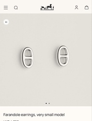 Hermes silver earrings 愛馬仕純銀豬鼻耳環