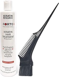 Keratin Forte Keratin Brazilian Keratin Hair Blowout Treatment Extra Strength 10oz with Moroccan Argan oil Enhanced Formula for Curly Hair By Keratin Research Queratina Keratina Brasilera