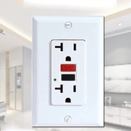 2-Gang GFCI Duplex Safety Outlet 20A 220V Universal Outlet With Ground