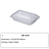 Shang Wei OPS OP-1H clear food container ( ±100pcs) / Bekas makanan OPS OP-1H ( ±100pcs)