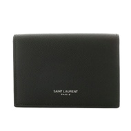 Yves Saint Laurent YSL Laula Business Card Holder leather black Direct from Japan Secondhand