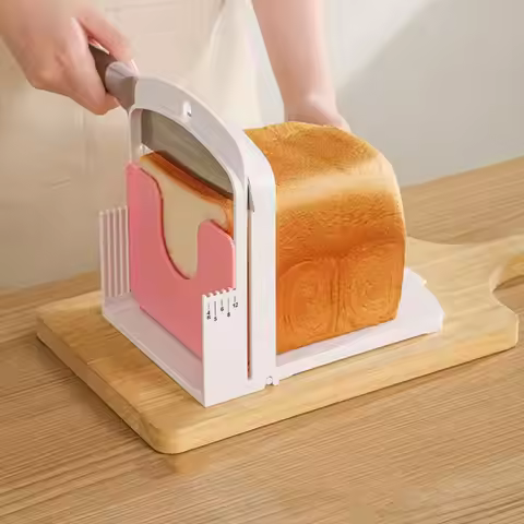 Multifunctional Toast Bread Slicer Stand Foldable Toast Loaf Slicing Machine DIY Baking Bread Cuttin
