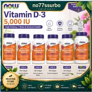 NOW Vitamin D3 Softgels 1000 IU 2000 IU 5000 IU Structural Support Bone & Immune Health Supplement n