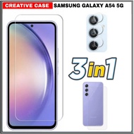 3 INC PACKAGE 1 Tempered Glass SAMSUNG GALAXY A54 5G Glass Protection - SAMSUNG A54 5G, CLEAR