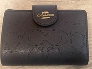 Coach 藍色中銀包