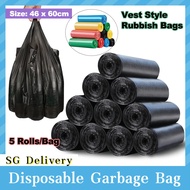 [SG READY STOCK]Garbage Bag With Handle/ Rubbish Bag / Plastic Bag For Rubbish Bin/Plastic Bag/Dispo