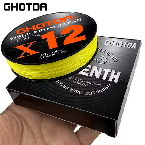 GHOTDA 8/9/12 Strands PE Braided Wire Multifilament Japan Import Fabric PE Line for Carp Fishing 0.6