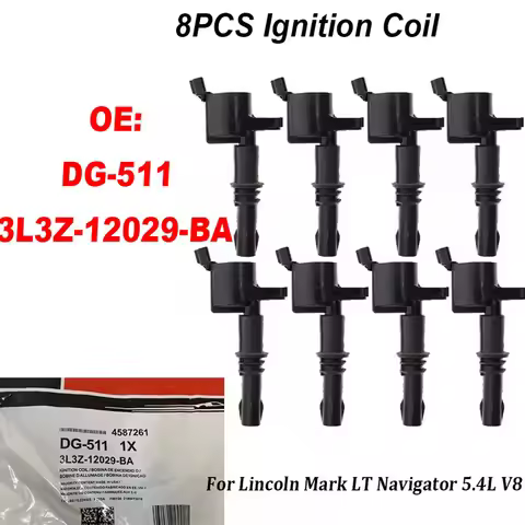 8PCS Ignition Coil DG511 DG-511 High Quality For Mustang F150 Lincoln 4.6L 5.4L 2004-2008 3L3Z-12029