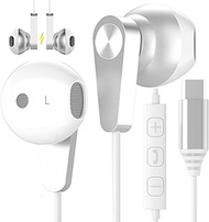 USB C Headphones, USB-C Magnetic Wired Earbuds HiFi Stereo Type C Earphones with Microphone Volume C