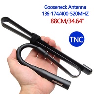 【Huilopker】 TNC Dual Band 144/430Mhz Gooseneck Foldable Tactical Antenna For TK-378 s AN/PRC-152 148