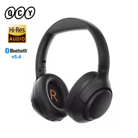 QCY H3 ANC Wireless Headphones Bluetooth 5.4 Hi-Res Audio Over Ear Headset 43dB Hybrid Active Noise 