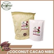 COCONUT CACAO NIBS - Healthy Snack Food Cacao Nibs Coated with Coconut Sugar, Certified