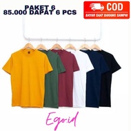 [COD] PAKET 6 PCS KAOS POLOS PRIA /WANITA | baju polos cowok | kaos polos pria 6 pcs | kaos polos cowok | kaos oblong polos pria | KAOS POLOS CASUAL O-NECK | T-SHIRT PRIA POLOS | Grosir kaos polos Others | Egoid