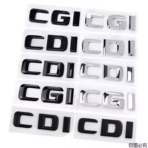 ABS Car Tail Letters Emblem Sticker Auto Fender Side Badge for Mercedes Benz CGI CDI Logo W111 W210 