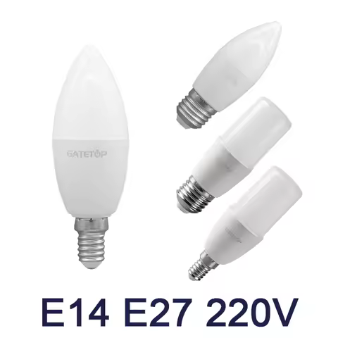 1-10pcs Candle Bulb C37 T37 220V 9W LED lamp Warm white Natural light Led Chandelier Light for Home 