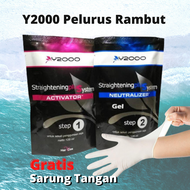 Y2000 Paket Pelurus Rambut Pria dan Wanita Permanen Step 1 dan Step 2 Original / Y2000 Hair Straightening Plus system / Obat Pelurus Rambut pria wanita / gell smoothing smuting smooting Rebonding rebounding