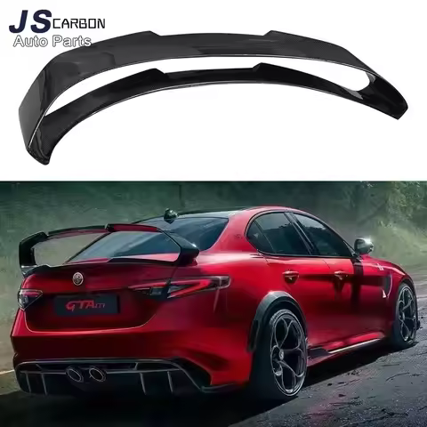 For Alfa Romeo Rear Wing Tail Trunk Spoilers Carbon Fiber Spoiler Tail fins TRD Style Rear Spoiler U