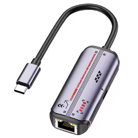 L22A-RJ45 Ethernet Hub Gigabit Ethernet With 100W PD Charging, Type-C To 2500Mbps RJ45 Network Inter
