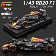 Bburago 1:43 Red Bull Racing RB20 F1 Model #1 Verstappen #11 Perez Alloy Car 2024 Season Formula Rac