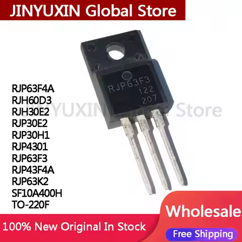5pcs RJP63F4A RJH60D3 RJH30E2 RJP30E2 RJP30H1 RJP4301 RJP63F3 RJP43F4A RJP63K2 SF10A400H TO-220F IC 
