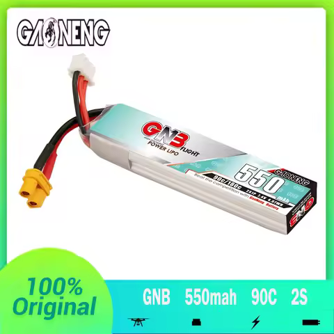 GNB 550mAh 90C 2S Lipo Battery With XT30 Plug For Quadcopter Helicopter FPV Drone Parts 7.4V Recharg