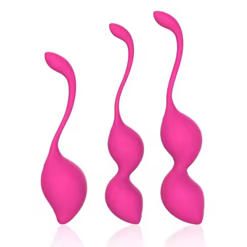 Wireless Remote Control Vibrating Kegel Balls 3pcs Food-Grade Silicone 10 Speed Pelvic Floor Trainer