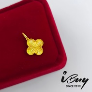 IBUY 916 Gold Northern Light Clover / Flower / Love Flower Pendant 0.87G 22K (916)