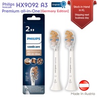 Philips Sonicare HX9092 HX9093 A3 Premium All-in-One Brush Head for Complete Care 20x More Plaque Re
