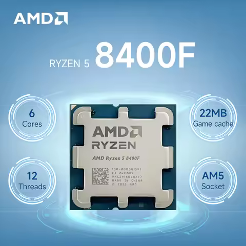 AMD Ryzen 5 8400F NEW CPU 4.7GHz 6-Core 12-Thread R5 8400F L3=16M 4NM Socket AM5 DDR5 Processor 65W 