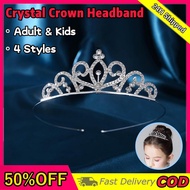 Crystal Rhinestone Crown Headband Adult & Kids Crown Headband For Party