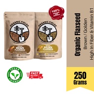 ORGANIC FIELDS Organic Flaxseed (250g) | Brown Flaxseed & Golden Flaxseed (EXP: 06/2027)