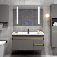 S-6💝Simple Bathroom Cabinet Combination Bathroom Smart Mirror Cabinet Bathroom Integrated Wash Basin Wash Table Set HJFH