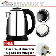 【new】☾✓Stainless Steel Electric Automatic Cut Off Jug Kettle 2L
