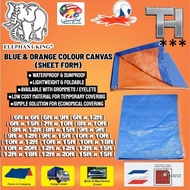 - ELEPHANT KING BLUE & ORANGE COLOUR CANVAS (SHEET FORM) ***