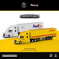 TimeMicro 1:64 Car Model Freightliner Container Truck FedEx/DHL- Livery