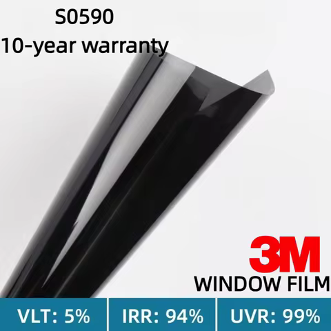 3M 1.52x30M Window Film S0590 Heat-Blocking Sun Protection Car Window Film Automotive Window Privacy