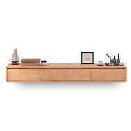 SL solid wood TV console table cabinet rubber wood, Nordic modern design suitable for MUJI, light wo