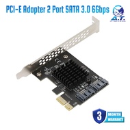 PCI-E Adapter 2 Port SATA 3.0 6Gbps Controller PCI Express X1 to 3 Expansion Card Riser ASMedia 1061