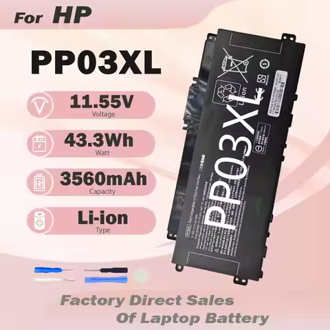 PP03XL PV03XL Laptop Battery For HP Pavilion X360 13-BB 14-DV 14-DW 14M-DW 14-DK HSTNN-LB8S HSTNN-DB