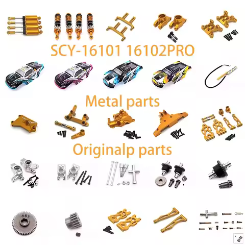 Upgrade Metal Front & Rear Suspension,Wheel Hubs,Bearing,Steering Rob,Aluminum Parts For SCY16101,16