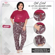 Baju Tidur One Set XXL CP Forever Sweet Set Piyama Wanita Jumbo Celana Panjang WV-0505