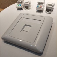 CAT3 CAT5e CAT6 1gang 2gang RJ45 Network Wall Socket Outlet Single Port Double Port Data Face plate