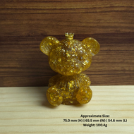 Mini Crystal Animal Figurine Collection Resin Embedded Chips Feng Shui 9 Tailed Fox Dog Pixiu Lucky
