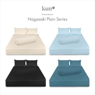 [kun EM] [Single Item Only] Nagasaki Plain Series Premium Bed Linen; Pillowcase, Bolster Case, Fitte