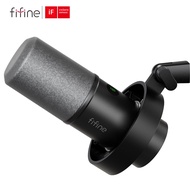 FIFINE การบันทึกไมโครโฟนแบบไดนามิก XLR พร้อมการตรวจสอบแบบเรียลไทม์ ไมโครโฟนสตรีมมิ่ง USB พร้อมปุ่มรั