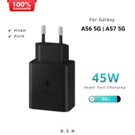 Samsung A56 5G Adapter Charger Head | A57 5G Super Fast Charging 45W Travel Adapter 45 Watt